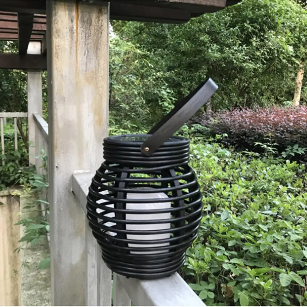 Светодиодный светильник из ротанга водонепроницаемый на солнечной