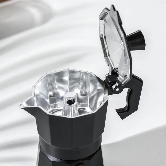 Кофеварка гейзерная Доляна Alum black | Бытовая техника