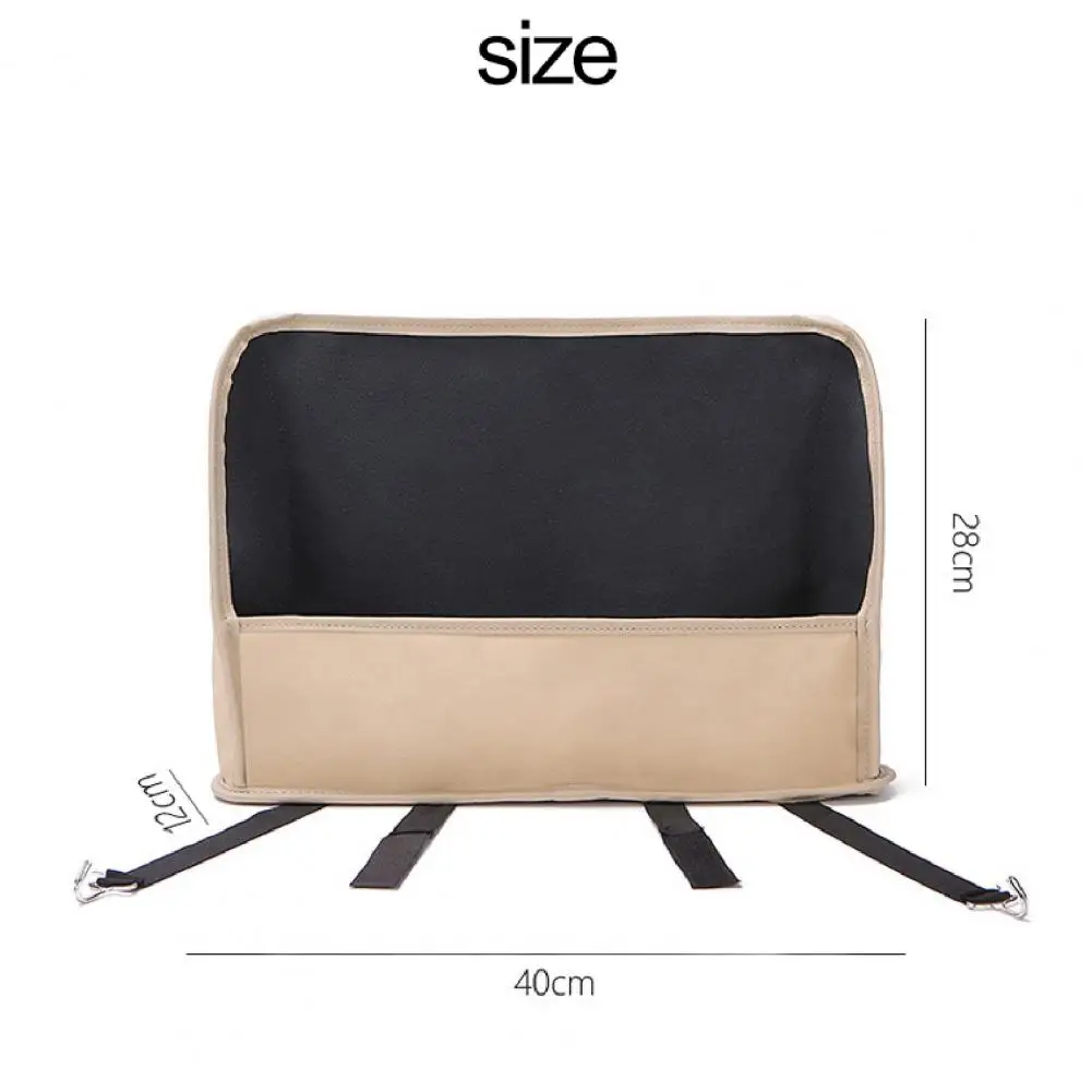 

Seat Back Organizer Large Multi-pocket Faux Leather Car Backseat Storage Pouch for Phone Holding Automobiles Stowing Tidying