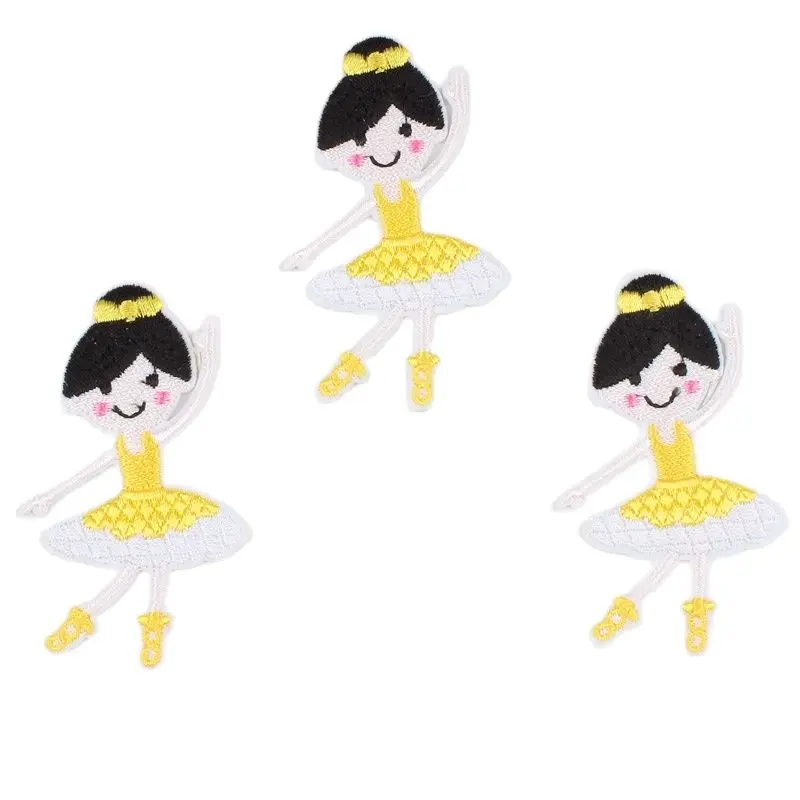 10 шт./лот Мультяшные наклейки для девочек приклеиваемые утюгом джинсы рюкзак