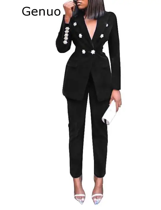 Женский комплект из 2 предметов летний пикантный костюм Стразы с длинным рукавом