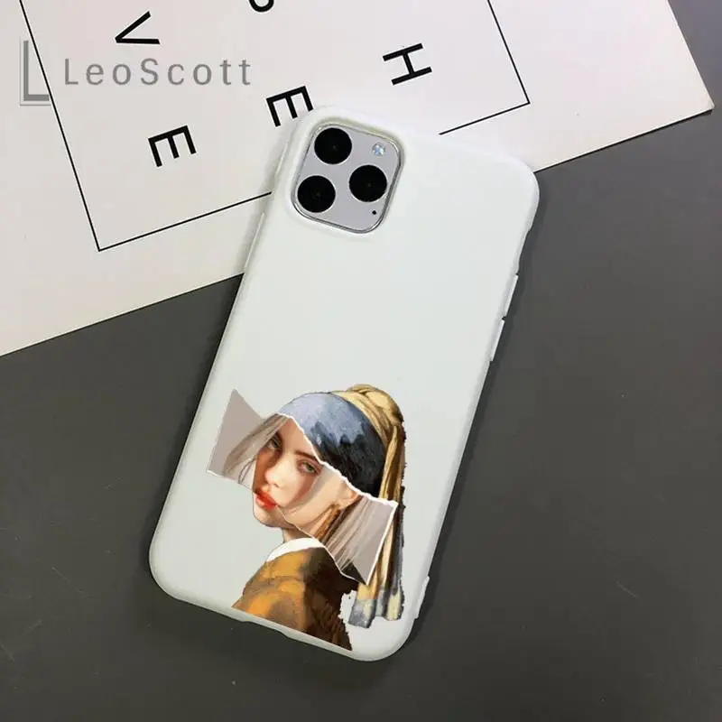 

Retro David Mona Lisa abstract Phone Case Candy Color for iPhone 11 12 mini pro XS MAX 8 7 6 6S Plus X 5S SE 2020 XR accessorie