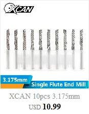 XCAN 1 шт. 90 градусов 2-12 мм Фаска фрезы Фрезы ЧПУ Концевая фреза с фиксированной точкой сверло Карбид Концевая фреза
