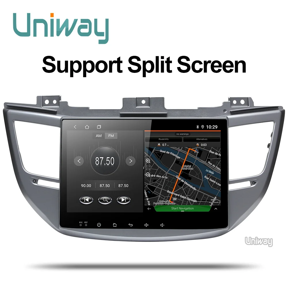 Uniway AXTS1071 2 г+ 32 г Octa 8 ядра android 8.1 автомобильный DVD для Hyundai Tucson/IX35 Мультимедиа автомобилей Радио GPS