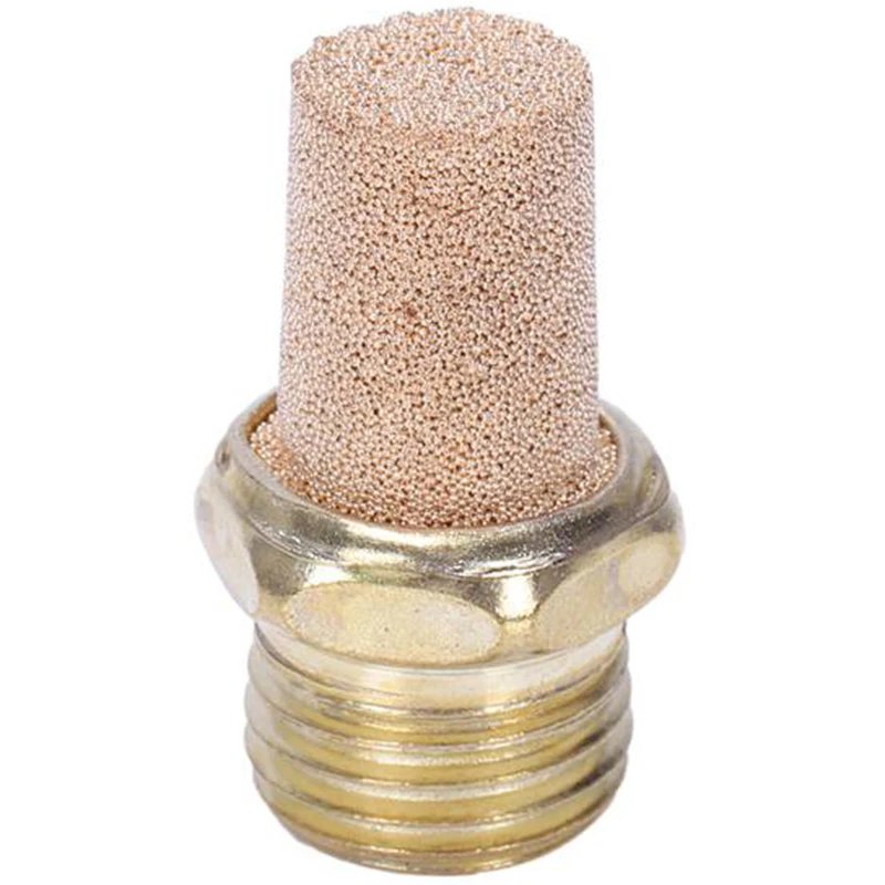 10 Pcs (1/4) Pneumatic Solenoid Valve Installed Muffler Copper Long Head | Обустройство дома