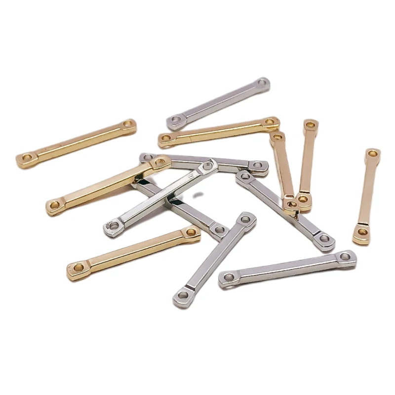 Аксессуары для сережек «сделай сам», позолоченные белые серьги с двойным соединением, аксессуары из бижутерии, 10 шт.