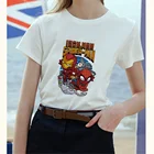 Женская футболка с коротким рукавом и круглым вырезом, с принтом