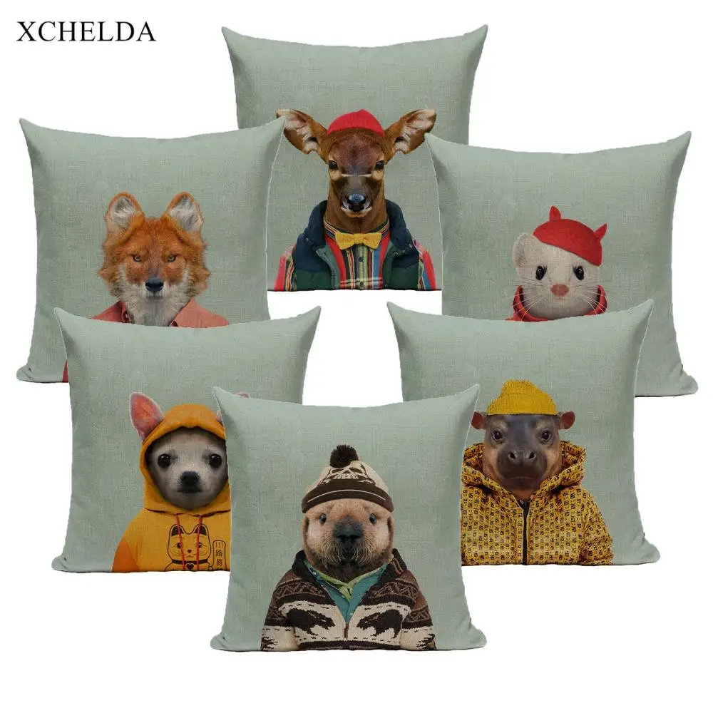 Наволочка в виде животного наволочки Забавный дизайнерский милый кролик собака