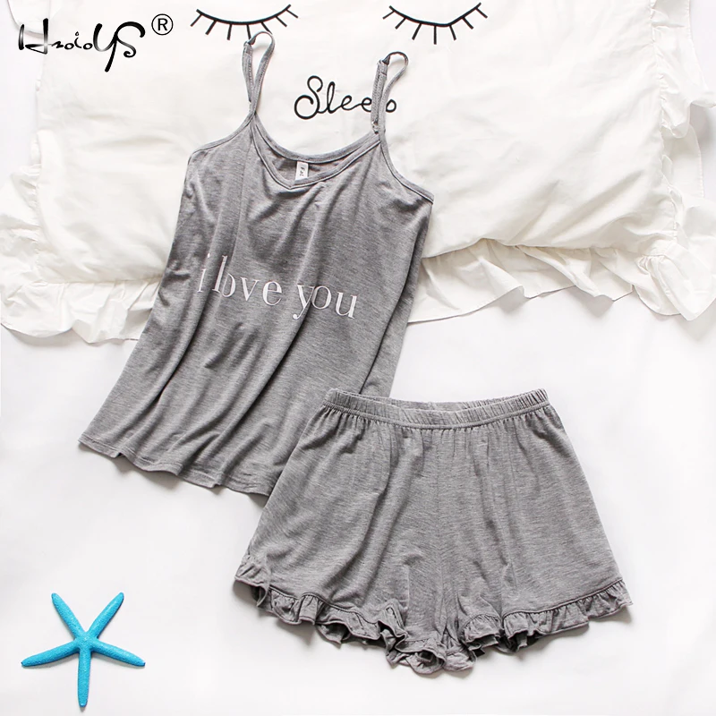 Свободная Пижама с надписью пижамный комплект летний женский хлопковый топ без