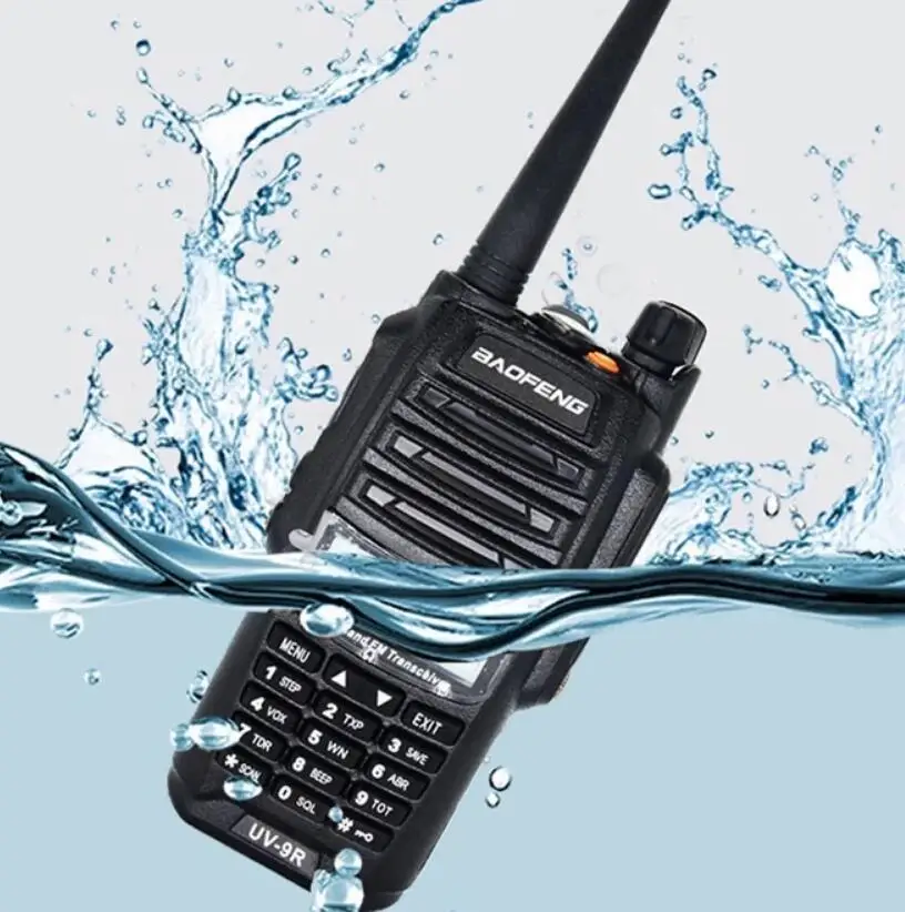 FM Radio 10KM IP67 Waterproof Dual Band 136-174 400-520MHz Ham Radio 8W Walkie Talkie Waterproof Dustproof Outdoor Civil