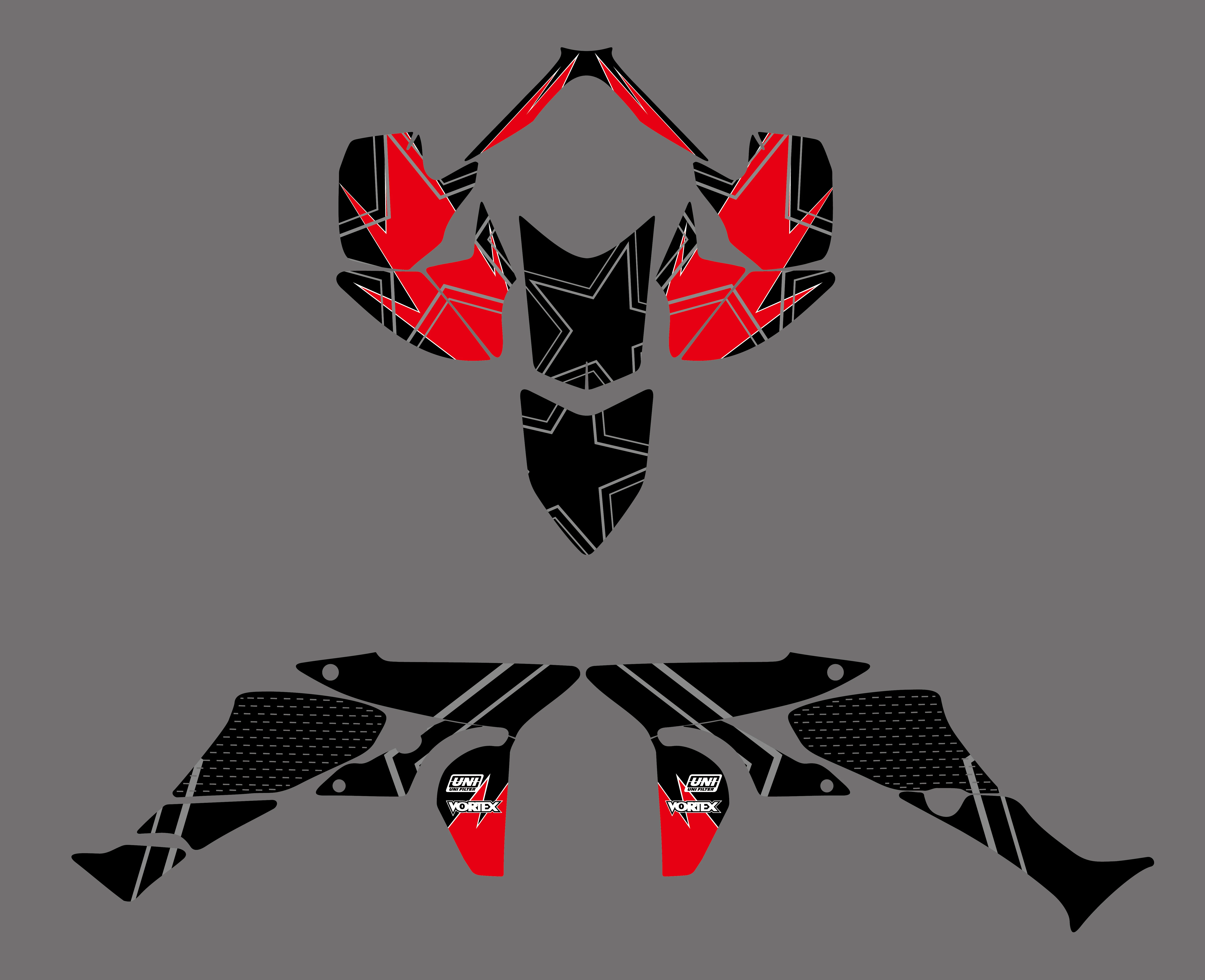 0349 новые стильные наклейки графические наборы подходят для Honda TRX450R 450R fourtrax ATV |