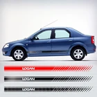 2 шт., наклейки на автомобильные двери для Dacia LOGAN