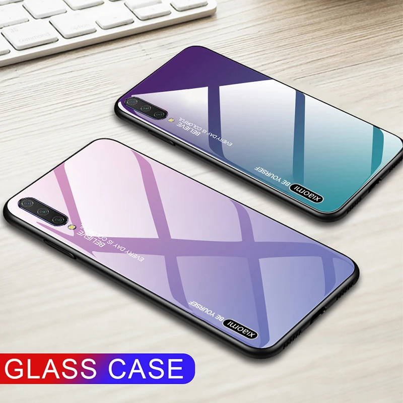 Чехол для Xiaomi Mi A3 чехол Lite бампер из закаленного стекла мягкий силиконовый ТПУ