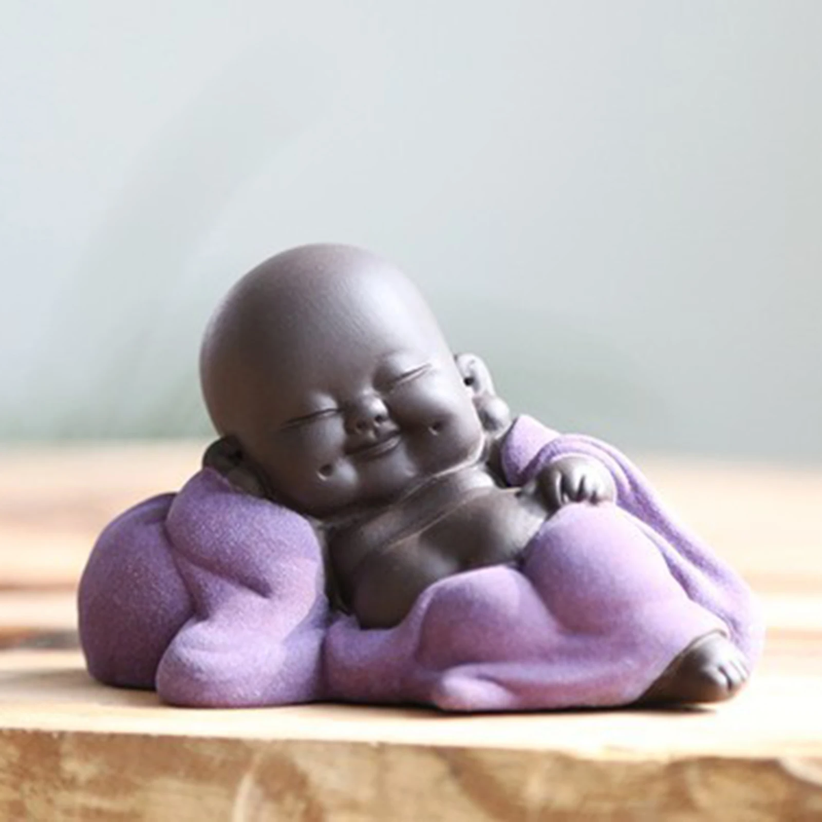 Ceramic Little Baby Monk Happy Buddha Statue Figurine Ornaments Dolls Arts | Дом и сад