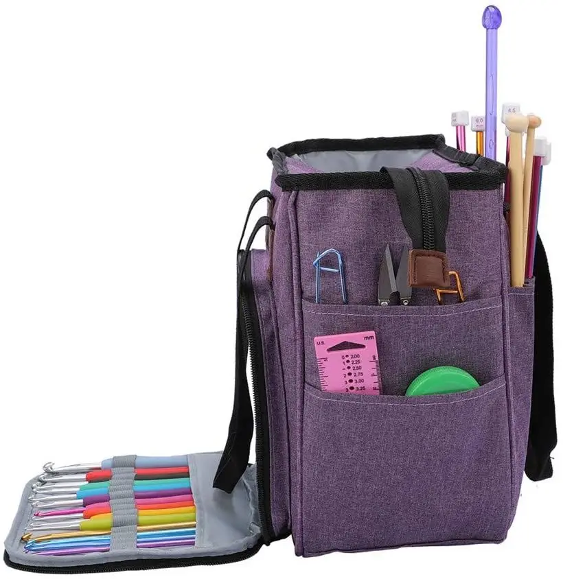 

Portable Knitting Bag Wool Crochet Hooks Thread Yarn Storage Bag Sewing Needles Organizer Sewing Accessories Storage Gift