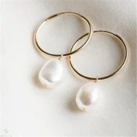 9 10mm white baroque south sea pearl earrings aaaa irregular noble classic fashion accessories
