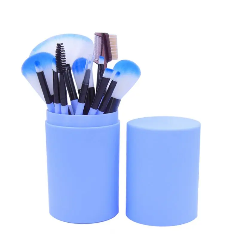 12PCS Eye Makeup Brush Set Eyeshadow Eyeliner Pencil Brushes Rose Golden Handle Aluminum Pot D1 | Красота и здоровье