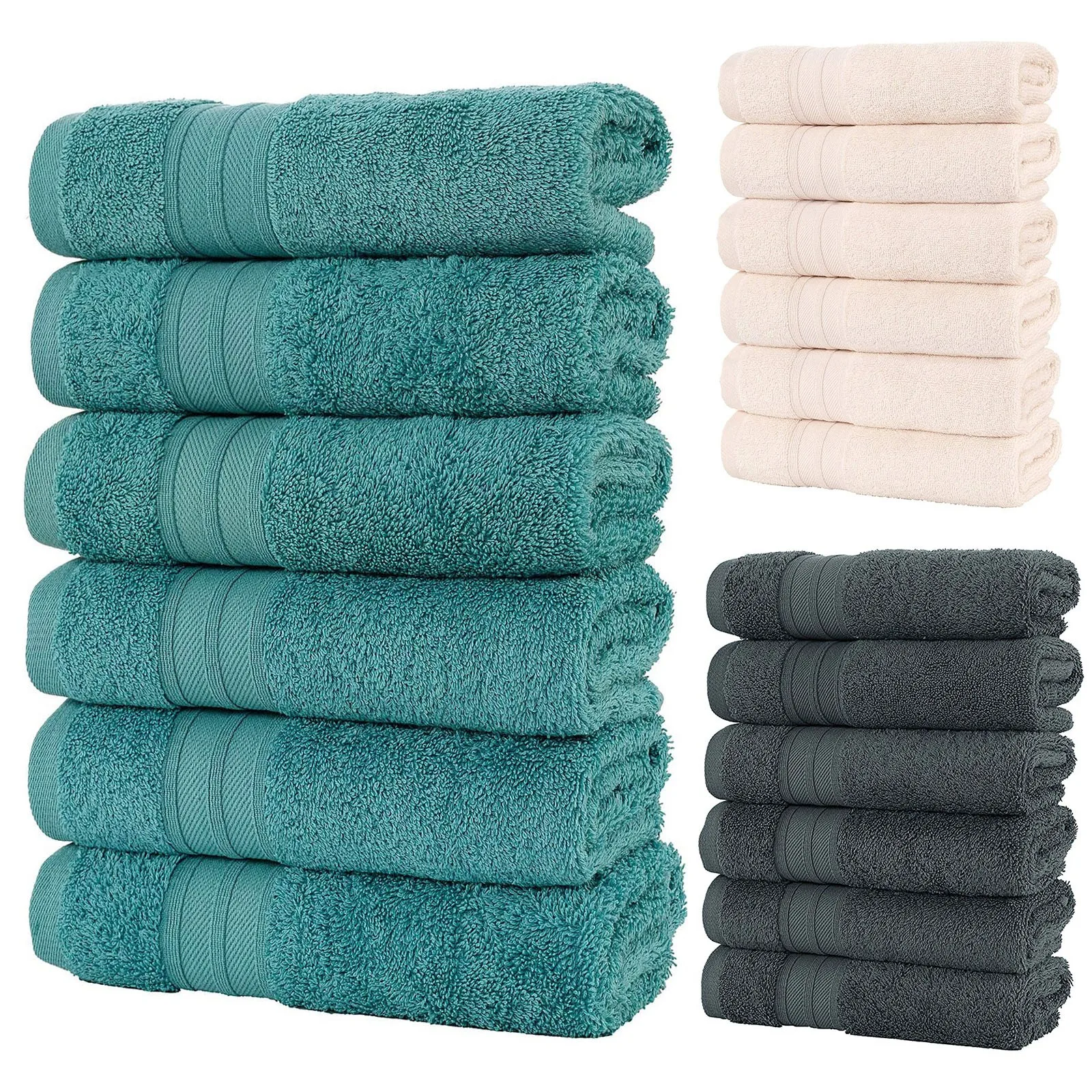 6 шт. мягкое Впитывающее и толстое Хлопковое полотенце|Банные полотенца| |