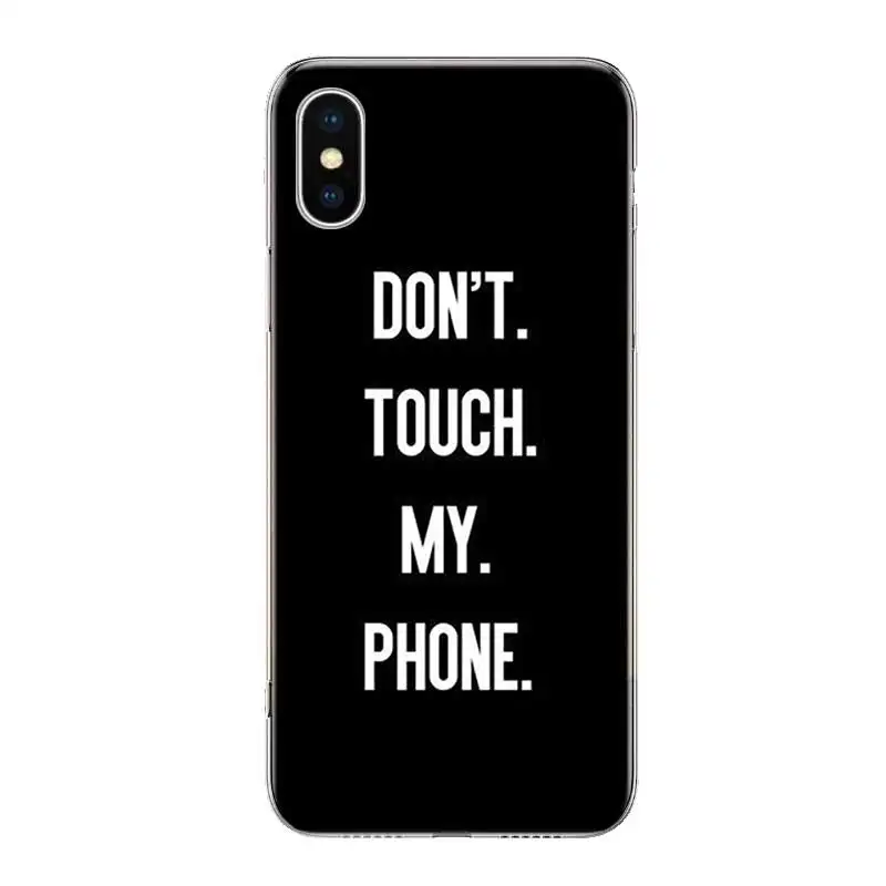 Не трогайте мой мобильный Fundas силиконовый чехол для телефона Apple iPhone 6 6S 7 8 Plus + X 10