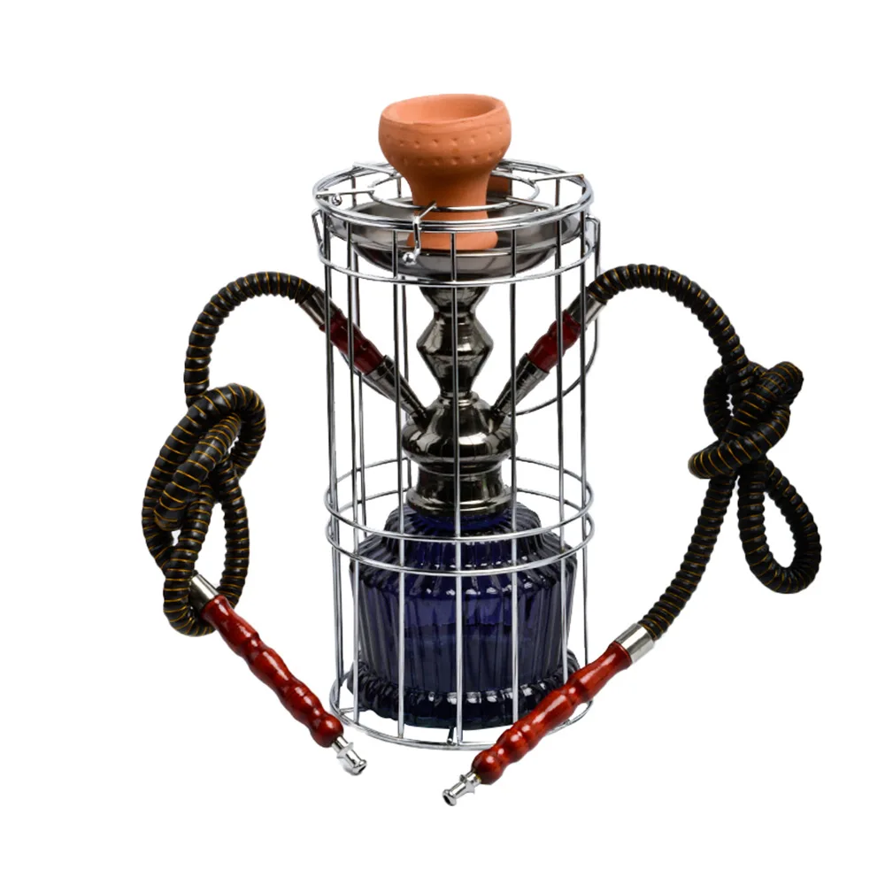 

DEJAYA Metal Cage Glass Hookah Pipe Sisha Chicha Narguile Cachimba Shisha Completa Pipa Nargile Smoking Accessories