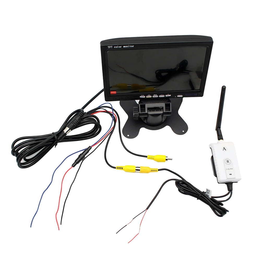

2.4GHZ 200MW Wireless RCA Video Transmitter Receiver Kit for Car DVD Monitor Rear View CCD Cam Reverse Backup Camera Cam