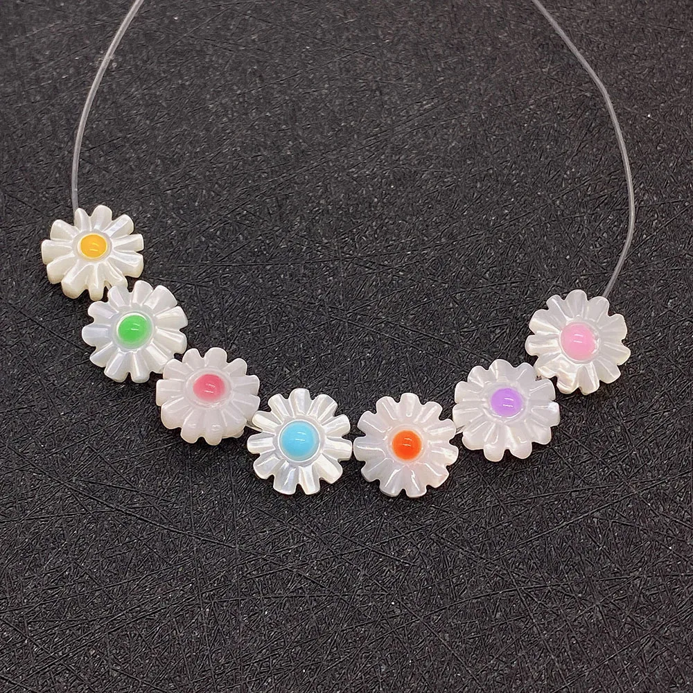 Бусины из натуральных морских ракушек Перламутровые для изготовления ожерелья