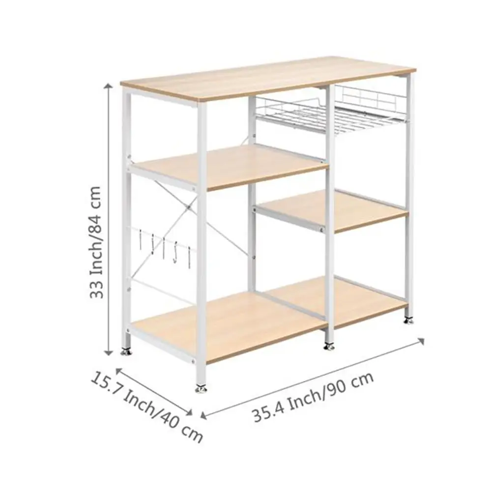 

Removable 3 Layers Bar Serving Cart Kitchen Trolley Rolling Wheels Dining Room Cart Storage Rack Bamboo Floor Shelf Organizer
