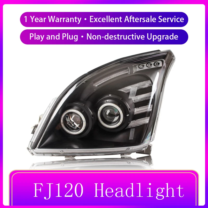

Передсветильник 2003-2009 для Toyota Prado FJ120 светодиодный головной светильник рь Angeleyes Светодиодный дневной ходовой светильник