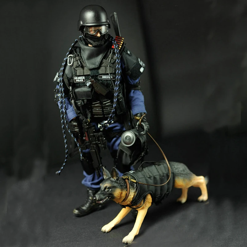 

1/6 Scale SWAT Solider Figure+Police Dog Model Set Army Toy Solider Action Figures Boys Toys