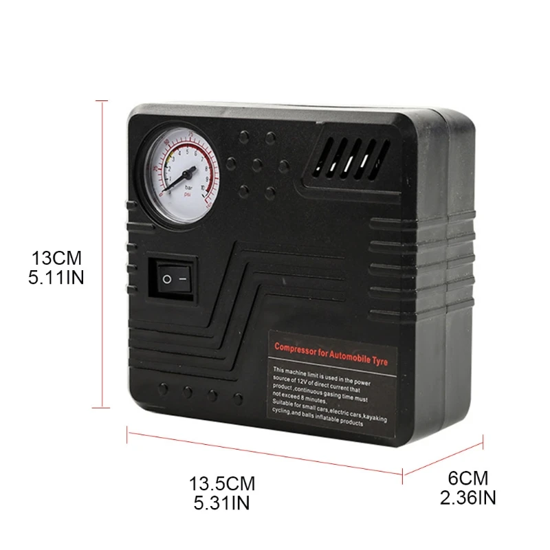

12V Car Air Pump Portable Mini Tire Inflator Air Compressor for Automobile Vehicles Tyres Inflation