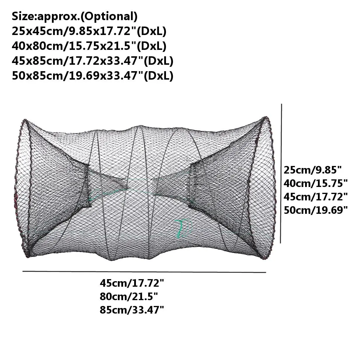 

High Quality Folded Fishing Net Trap Portable Zipper Bait For Shrimp Crayfish Baits Cage Fishing Tackle Accessories Dip Case