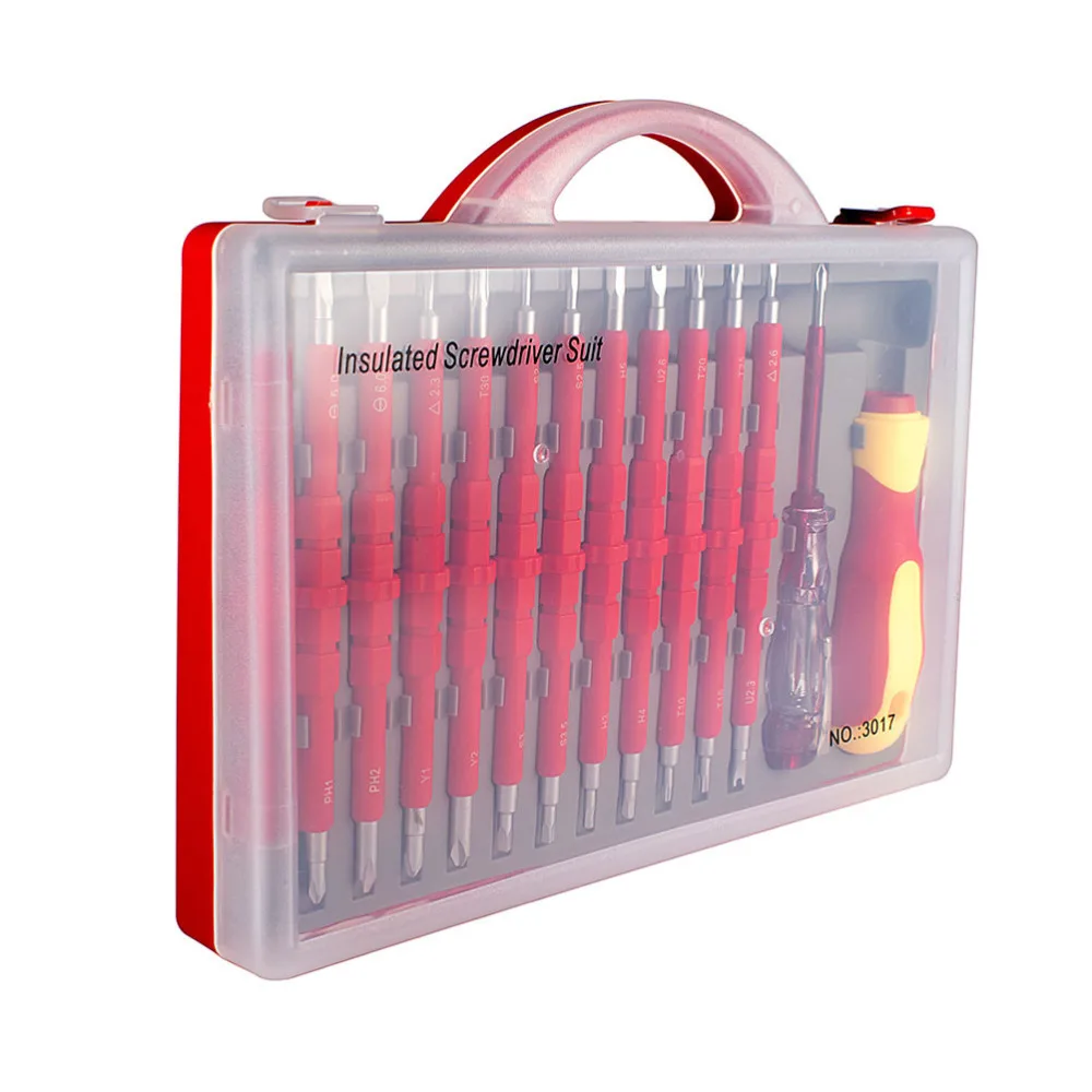 

1 Set Screwdriver Kit Slotted Insulated Electrician Screwdriver Kit Hand Tools