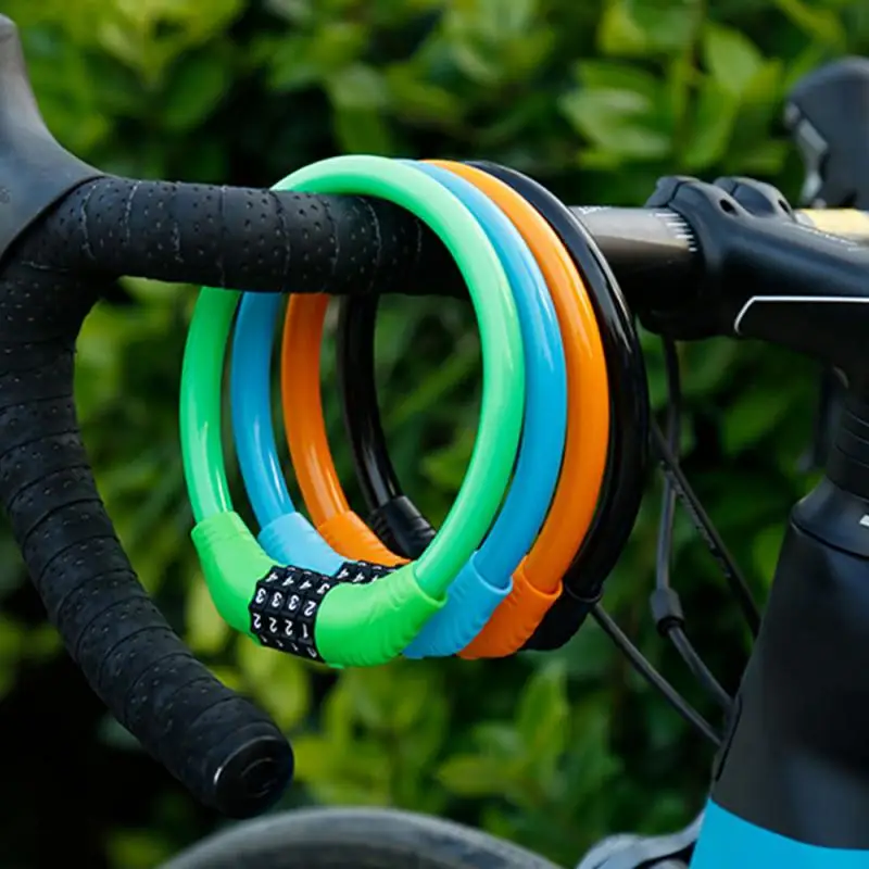 

Bicycle Lock Four-digit Password Lock Mountain Security Lock Portable Ring Lock Bicycle Accessories Bike Lock