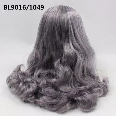 style 6 Для куклы Blyth ледяной парик с куполом, золотистые фиолетовые серые волосы, белый натуральный загар темно-супер черный парик для волос, игрушка подарок для девочек - Цвет: style 6