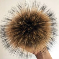 100 natural fox fur pompom raccoon fur pom pom for hat beanies diy fur pompon for caps bags scarf accessories