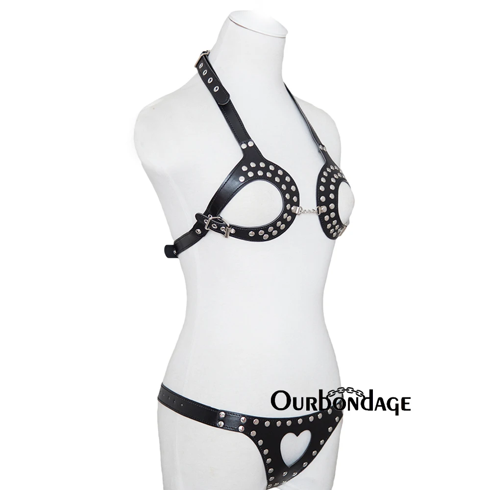 Ourbondage женский ремень из искусственной кожи с ремешком в форме сердца сексуальное