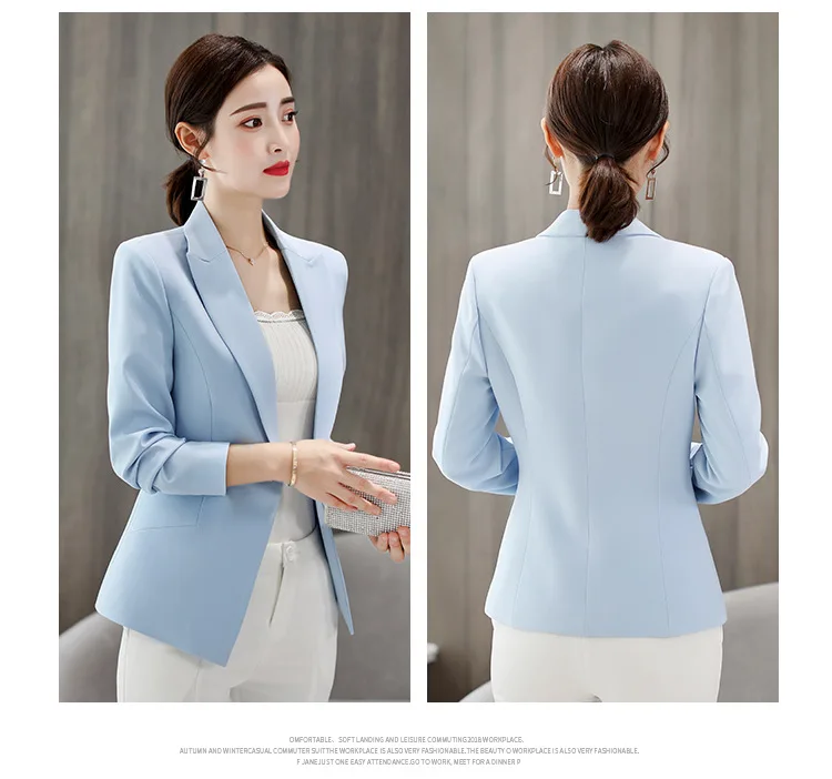 Spring Autumn Women Blazer White Black Mesh Bordered Ruffled Slim Single Button Short Long Sleeve Jacket Coat Outwear | Женская одежда