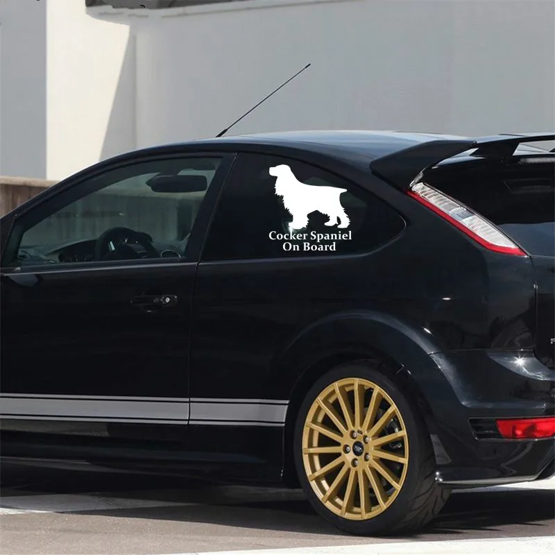 Кокер-спаниель на доске для Авто/бампера/окна виниловая наклейка наклейки DIY