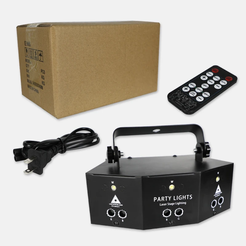 YSH LED лазерный светильник для дискотеки DMX Mini стробоскоп дискотека 9 Eyes RGBW