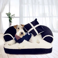 dog cat sofa bed winter warm soft nest high rebound pp cotton detachable washable sofa kennel comfortable puppy bed pet supplies