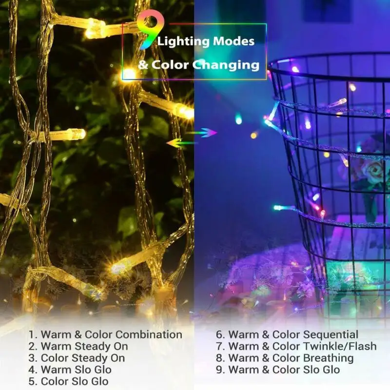 200/300 светодиодный Медь Фея провод шнура Дистанционное управление освещением для