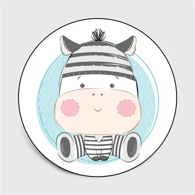 

Cartoon Lion Giraffe Small Cow Sitting Room bathroom doormats home Round Floor Mat Carpet Tapis Rug balcony bath kitchen rug