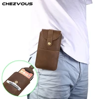 genuine leather phone cover belt clip holster flip pouch case for samsung huawei xiaomi opp 4 75 25 86 5 inch universal bag