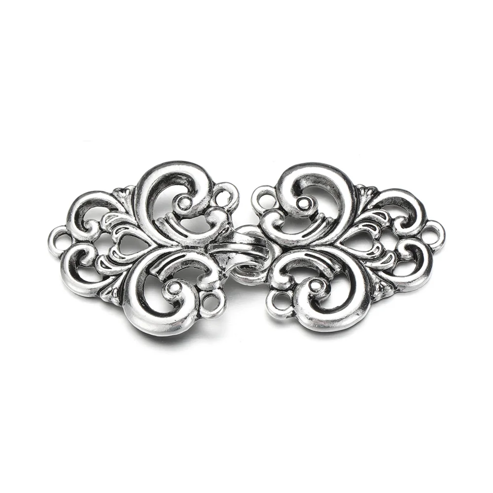 2-Antique Silver Модные Ретро Стразы цветочный кардиган клип Брошь для шали утка зажим застежки свитер блузка булавка рубашка воротник ювелирные изделия Шарм подарок - Окраска металла: 2-Antique Silver