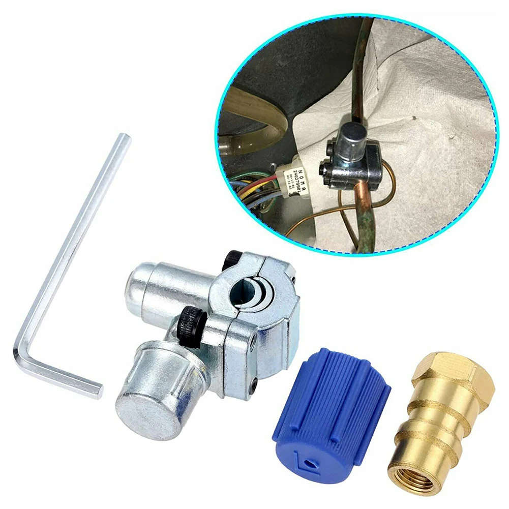 

Universal A/C Retrofit Valve & BPV31 Bullet Piercing Tap Kit For Refrigerant R12 R22 R134A AP4502525 BPV31D GPV14