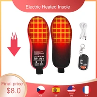 4 2v 2100mah rechargeable electric heated insole remote control safe wireless foot warmer can be cut winter camping heated pad