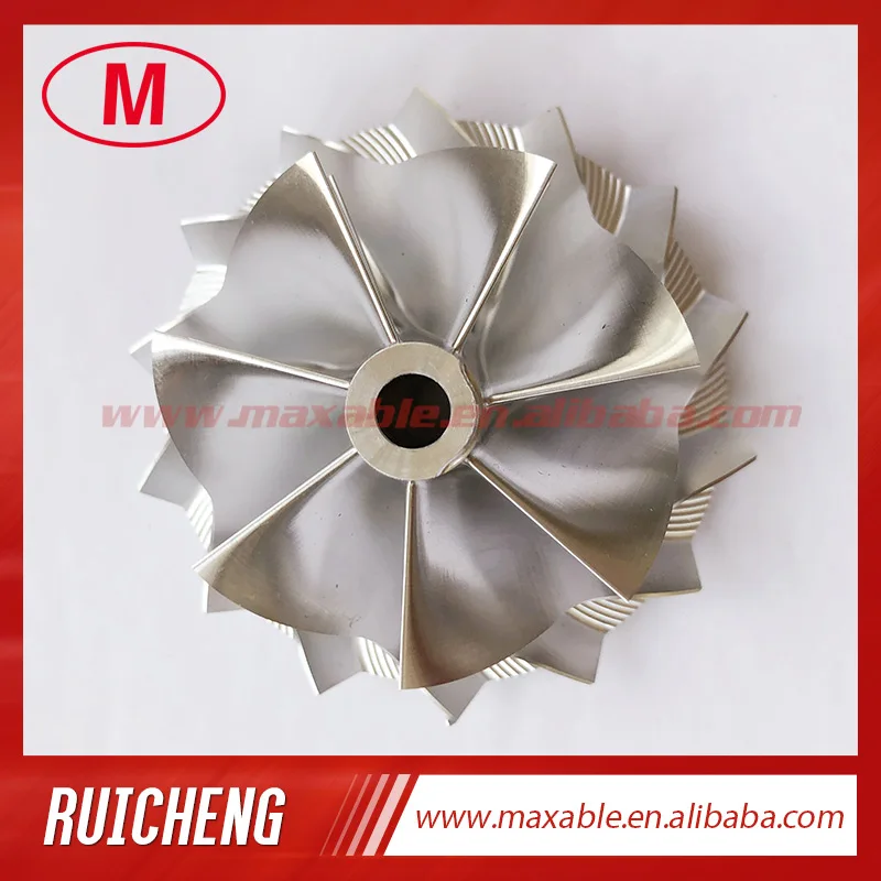 K26 5326-123-2209 54.64/71.00mm 7+7 blades high performance Turbo milling/aluminum 2618/billet compressor wheel for Volvo-Penta |