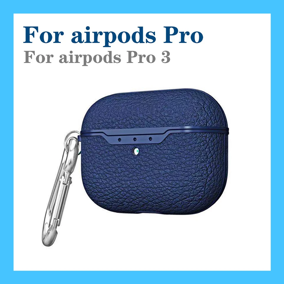 B2 Чехол fundas для AirPods, чехол для Air Pods Pro 3, чехол для наушников, роскошный чехол из углеродного волокна/кожи личи, силиконовый чехол для Air Pods 1/2, чехол - Цвет: B2