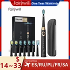 Зубная щетка Fairywill электрическая, водонепроницаемая, 5 режимов, зарядка от USB, 8 сменных насадок