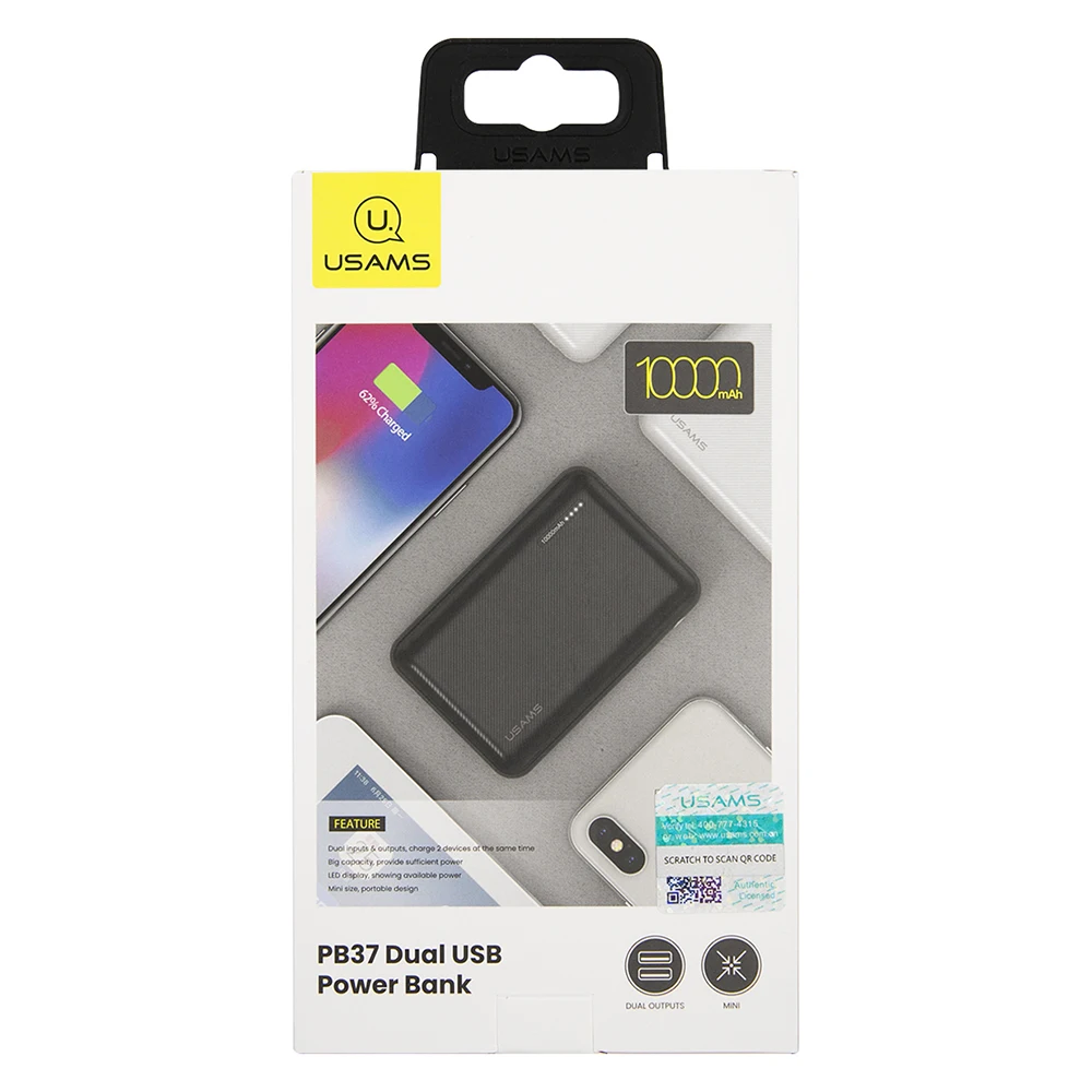 Внешний АКБ USAMS US CD102 (10000 mAh)|Внешние аккумуляторы| |